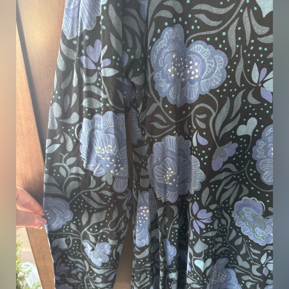 Gundrun Sjoden Boho Floral Asymmetrical Dress Long Sleeve XL - Picture 4 of 7